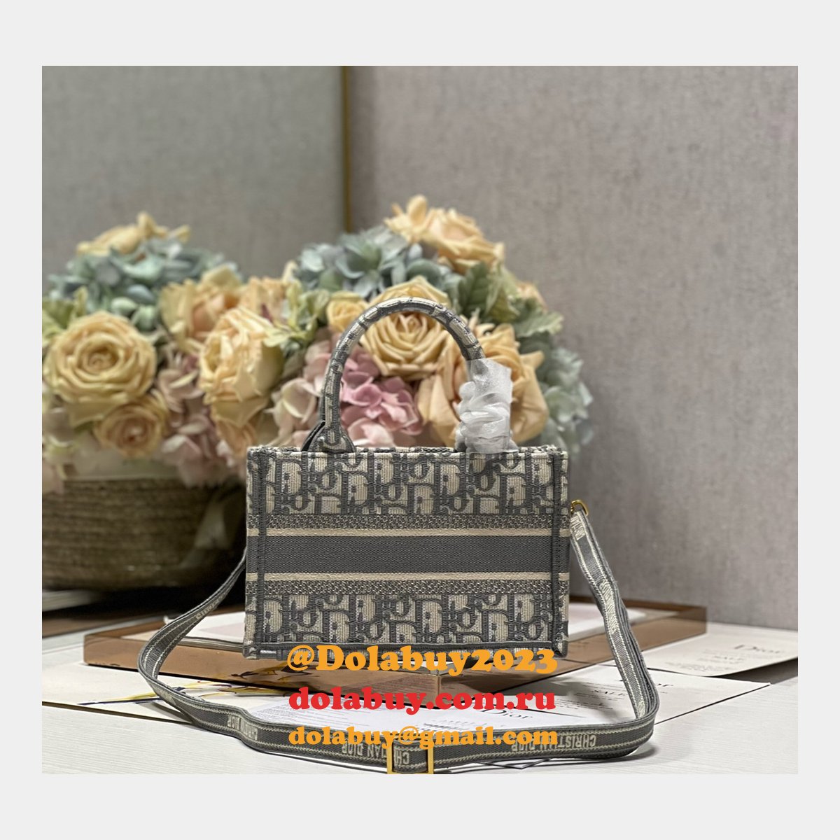 Christian Dior Perfect Cheap Replica Book Tote Paris Oblique Bag