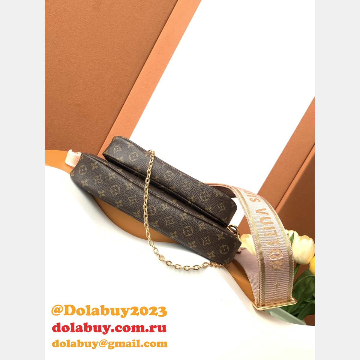 Louis Vuitton Luxury M44840 Multi Pochette PINK or Greem