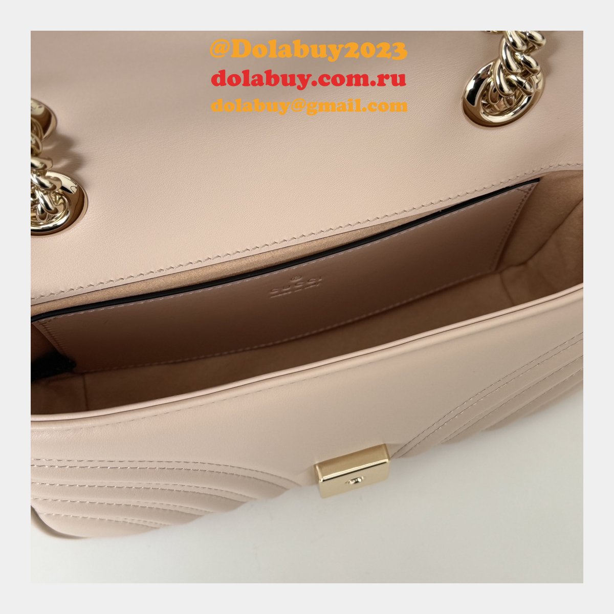 Gucci Top Quality 446744 GG Marmont Crossbody Matelassé Bag