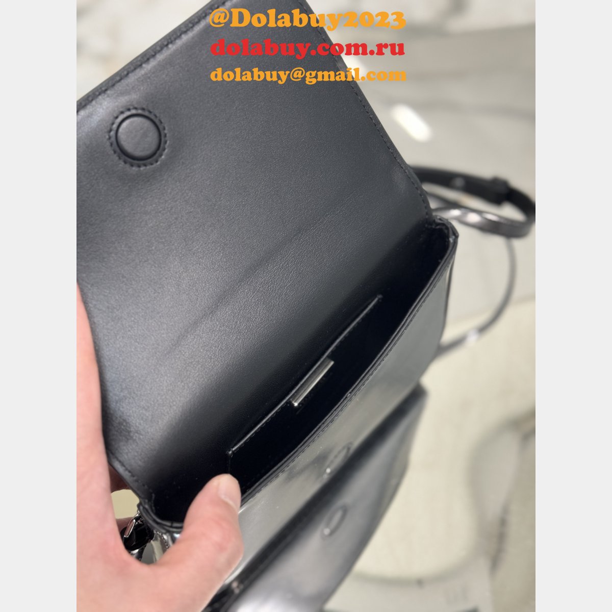 Black Brushed Shoulder Strap Prada 2VD061 Replica Designer Bag