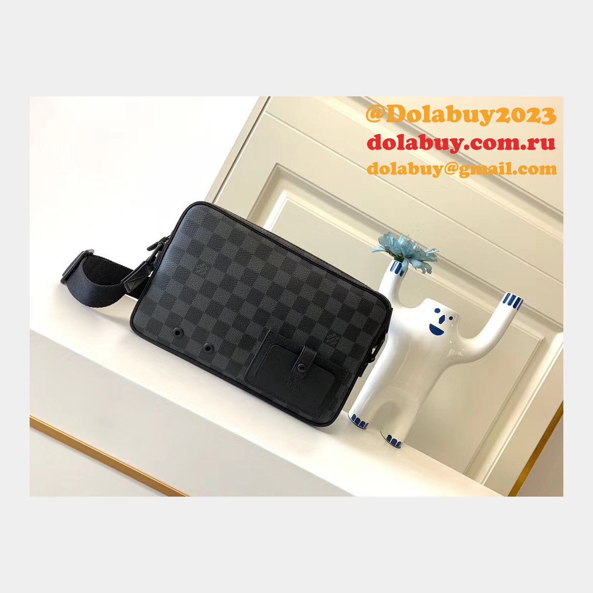 Louis Vuitton N40364 Alpha Messenger Damier Graphite Canvas