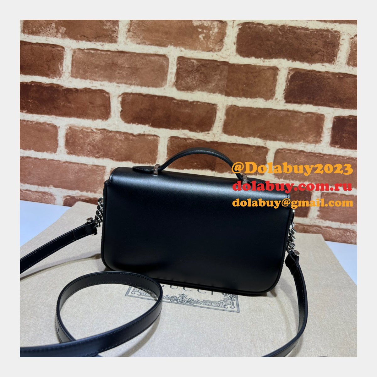 petite gg G*u*i 1:1 mirror shoulder 739722 crossbody fake bag