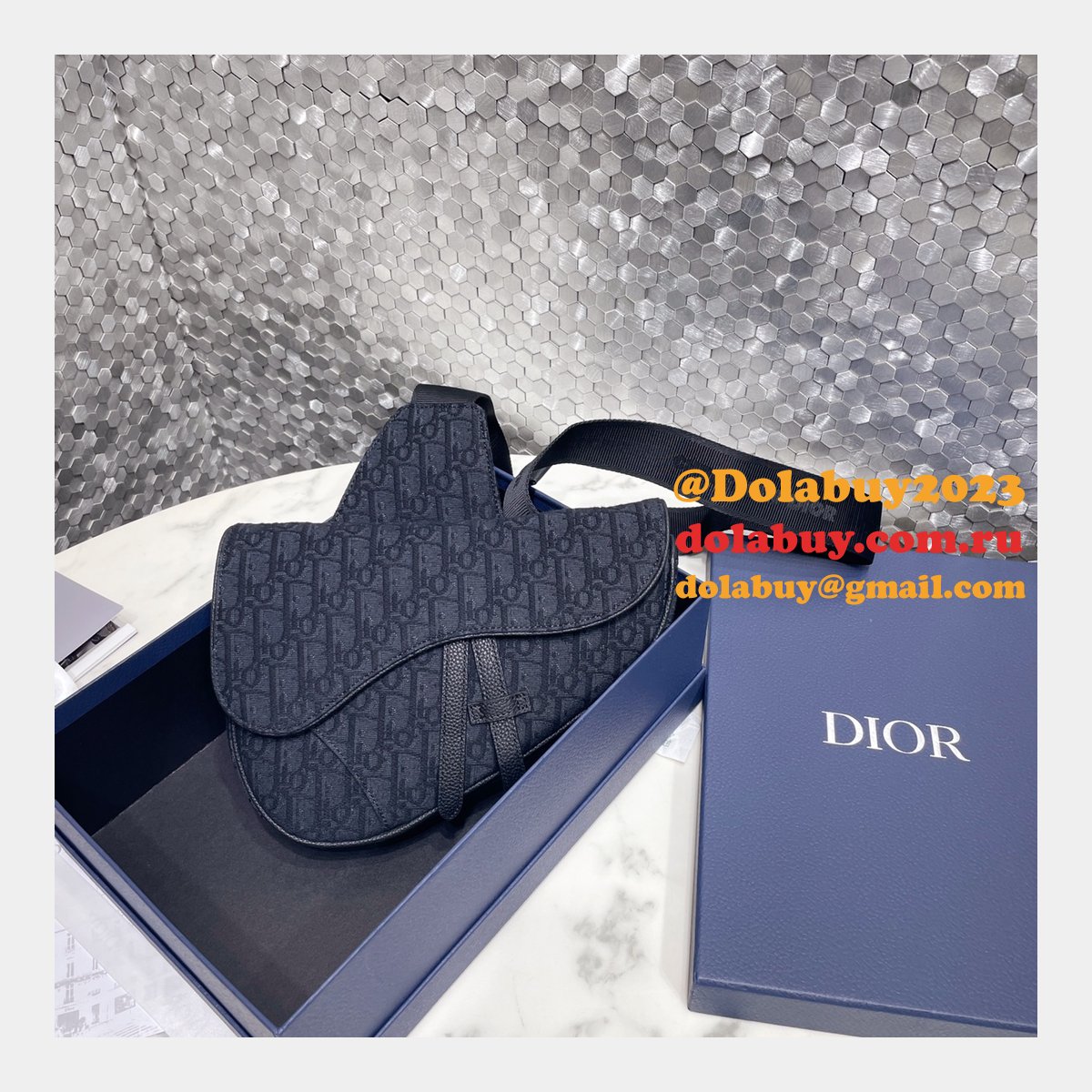 High Quality Dior homme saddle ophidia men bag