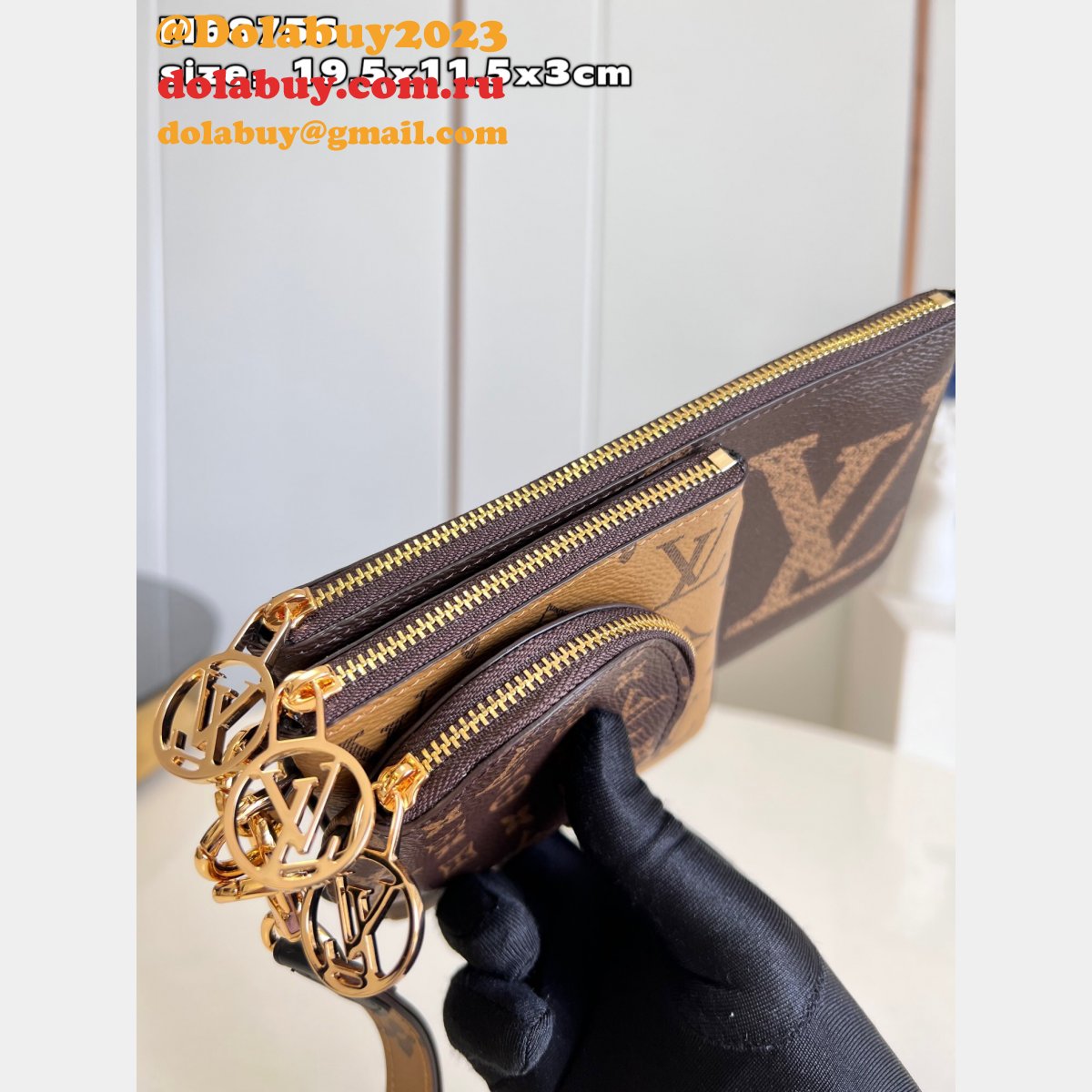 Trio Pouch Fake M68756 Monogram Canvas Louis Vuitton Bag