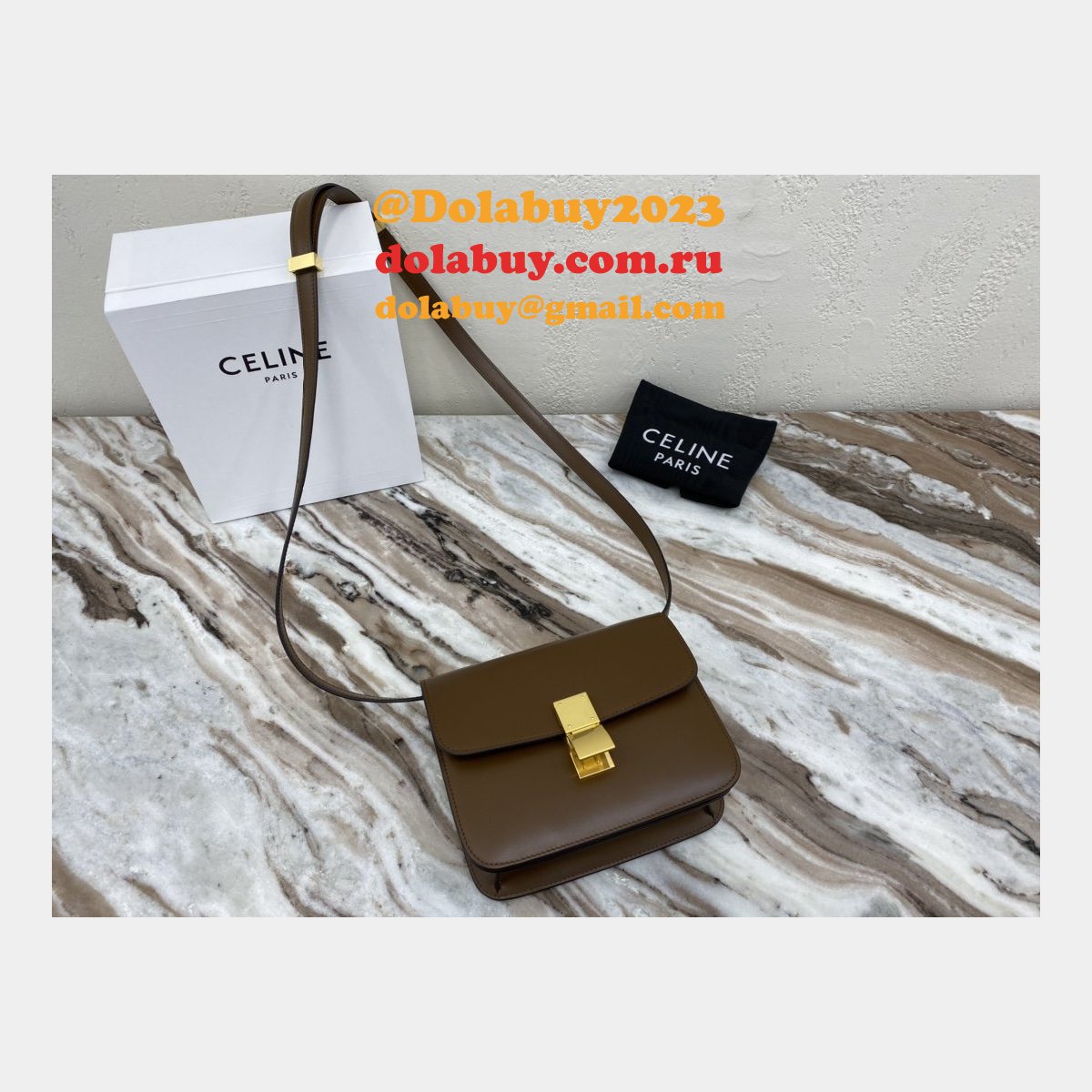 Cheap Celine Designer Teen Classic Box Brown Bag