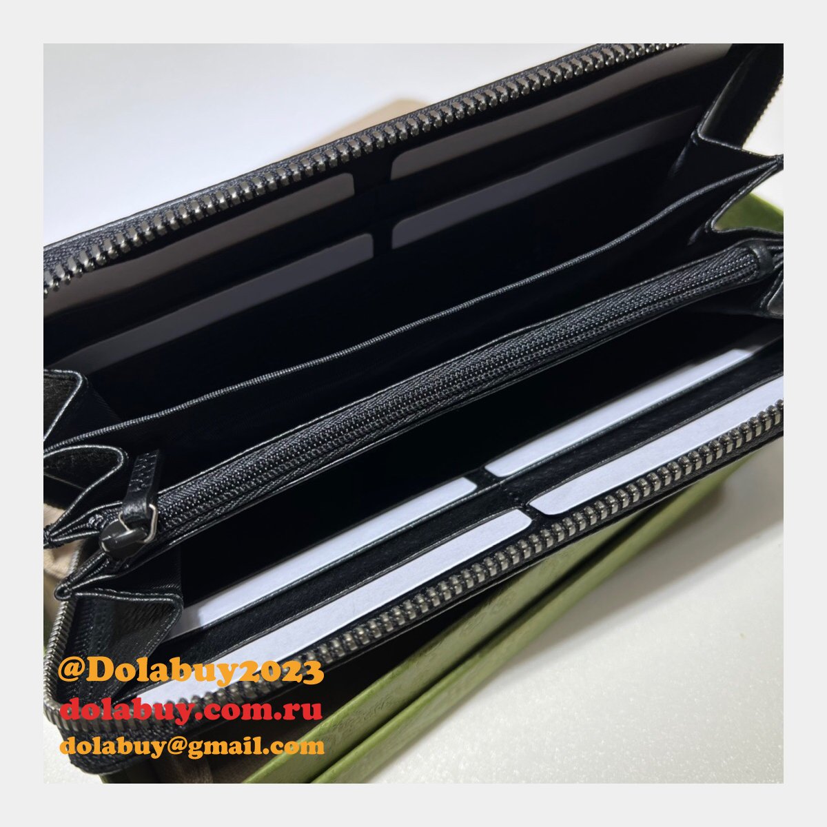 G*u*i best replica 456117 gg marmont zip around wallet