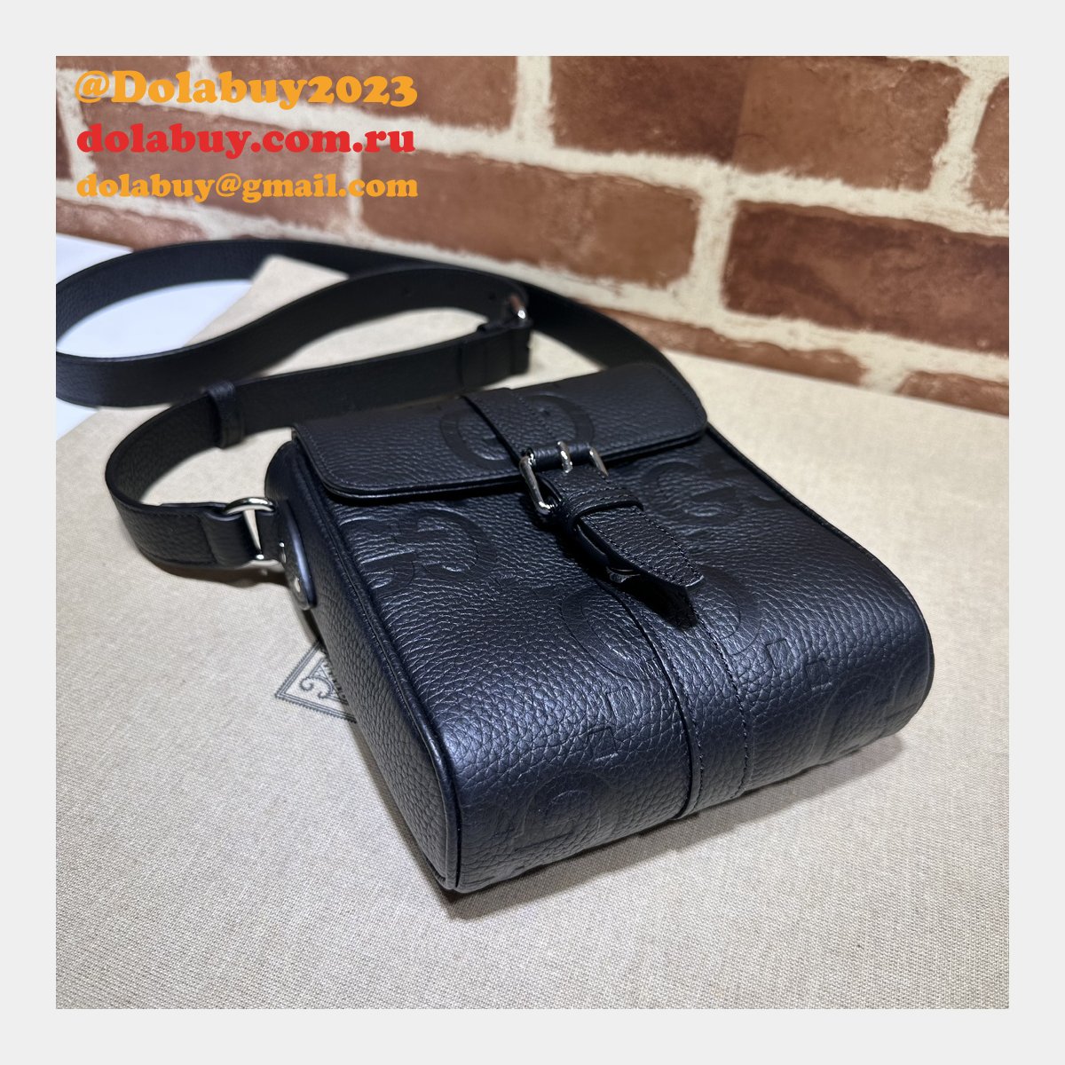 Jumbo GG 1:1 Mirror Messenger 760235 Gucci Replica Bag