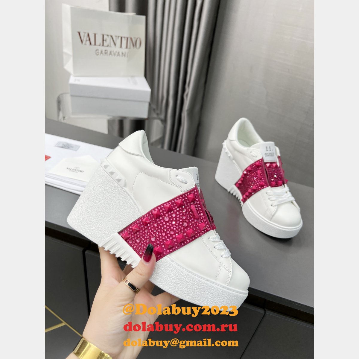 Perfect Cheap High End Wedge Replica Valentino Shoes