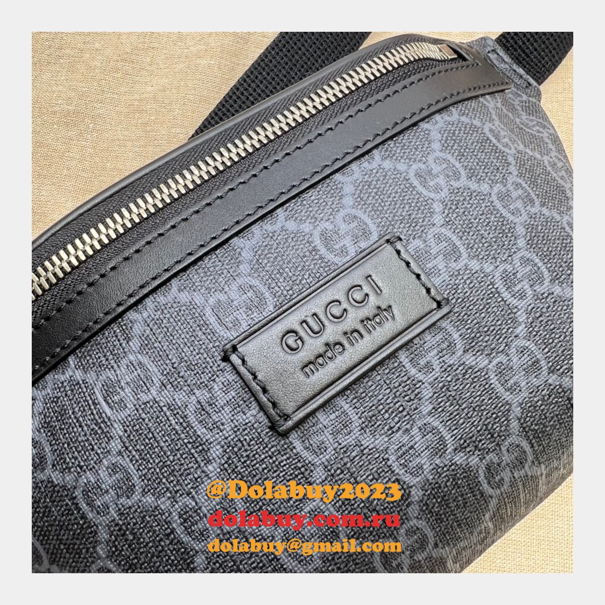 Best Quality Fake Gucci GG 675181 Black Belt AAA+ Bag