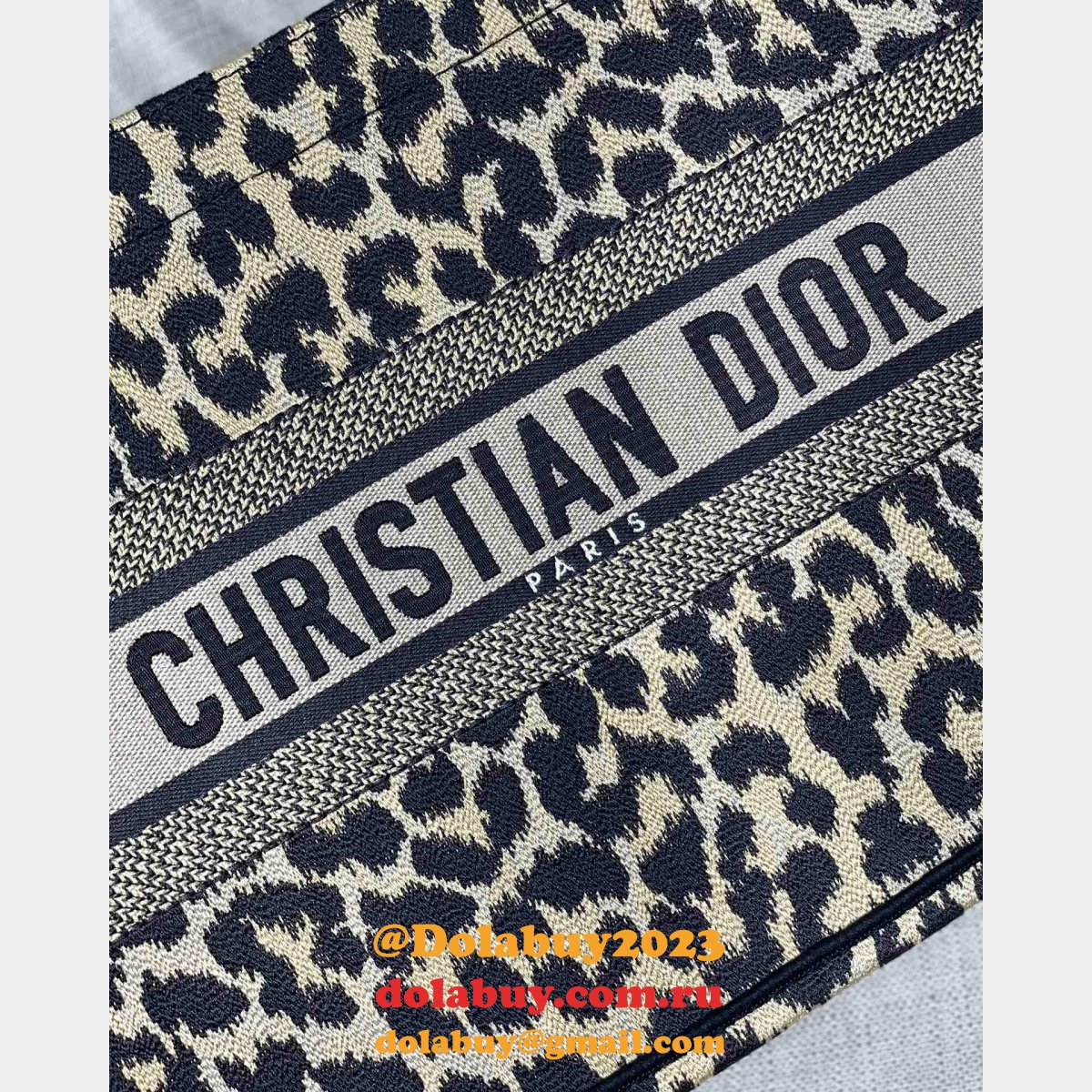 Christian Dior Replica Book Tote Dior Oblique Embroidery Bags