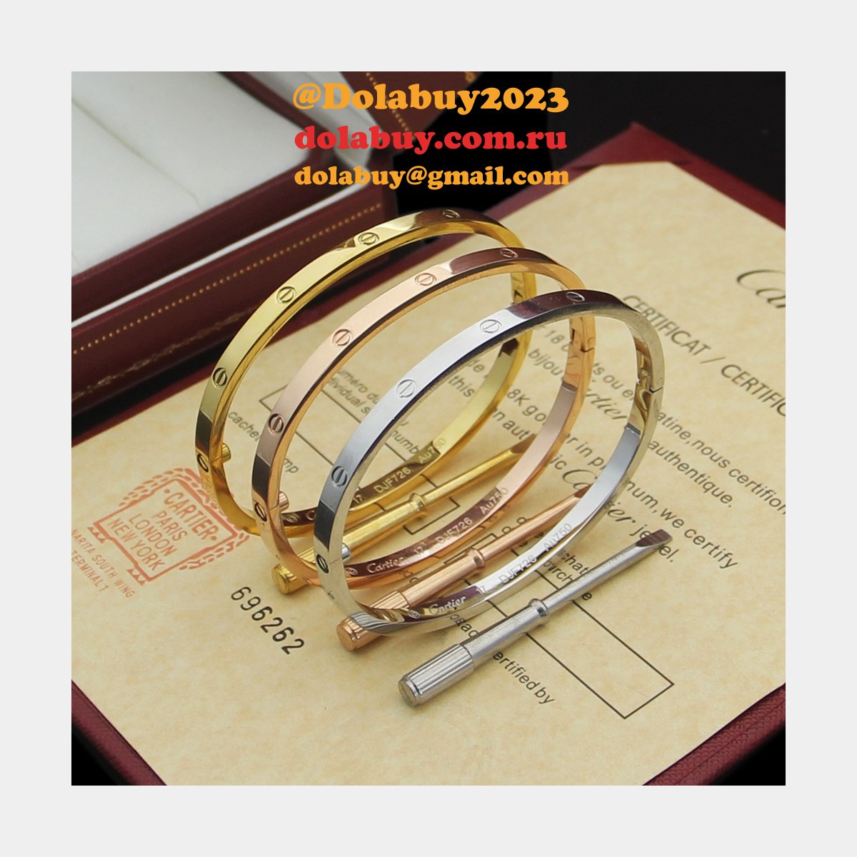 Cheap 1:1 Mirror Cartier love Bracelet Wholesale