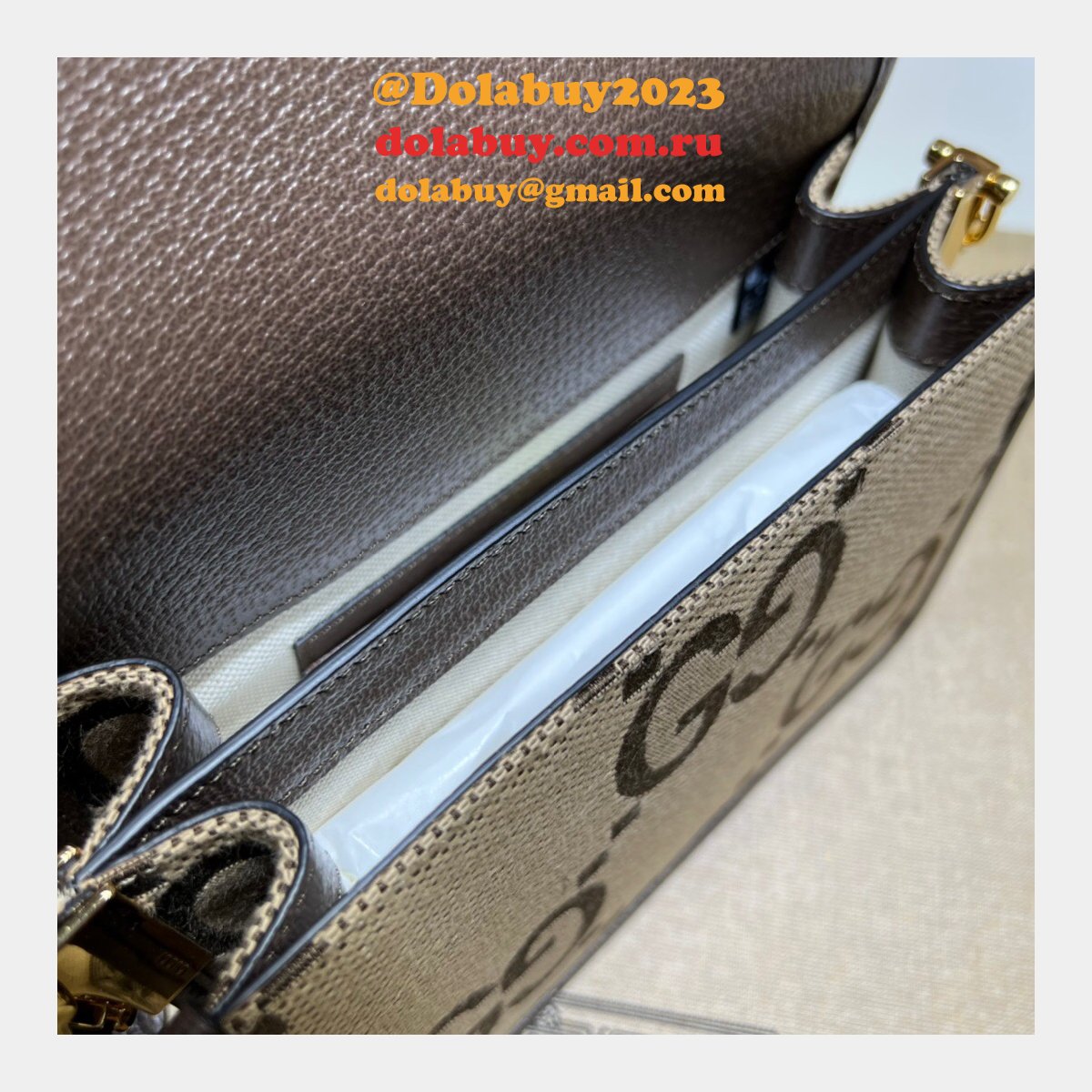 Gucci High Quality Replica Jumbo GG Canvas Shoulder 699438 Bag