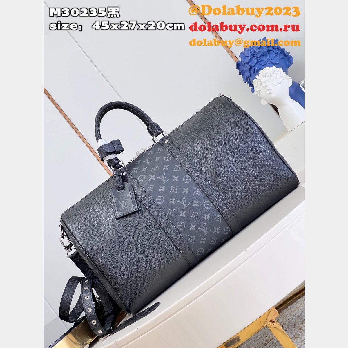Louis Vuitton Travel Replica M30235 Keepall Bandoulière 45 Monogram Eclipse