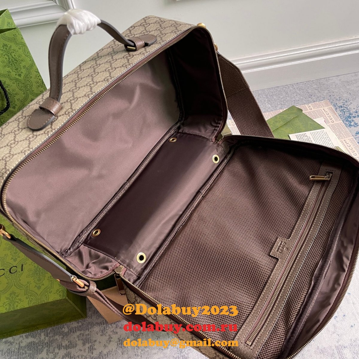 Top Quality Gucci Savoy shoe case Supreme 752587
