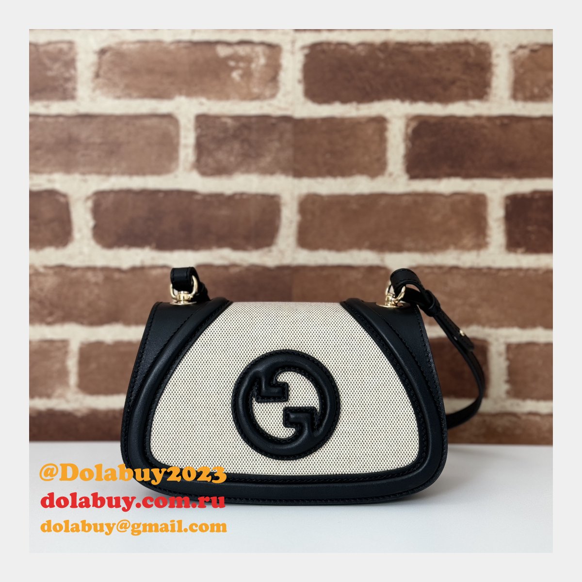 Gucci Blondie Knockoff 815700 Shoulder Natural Canvas Bag