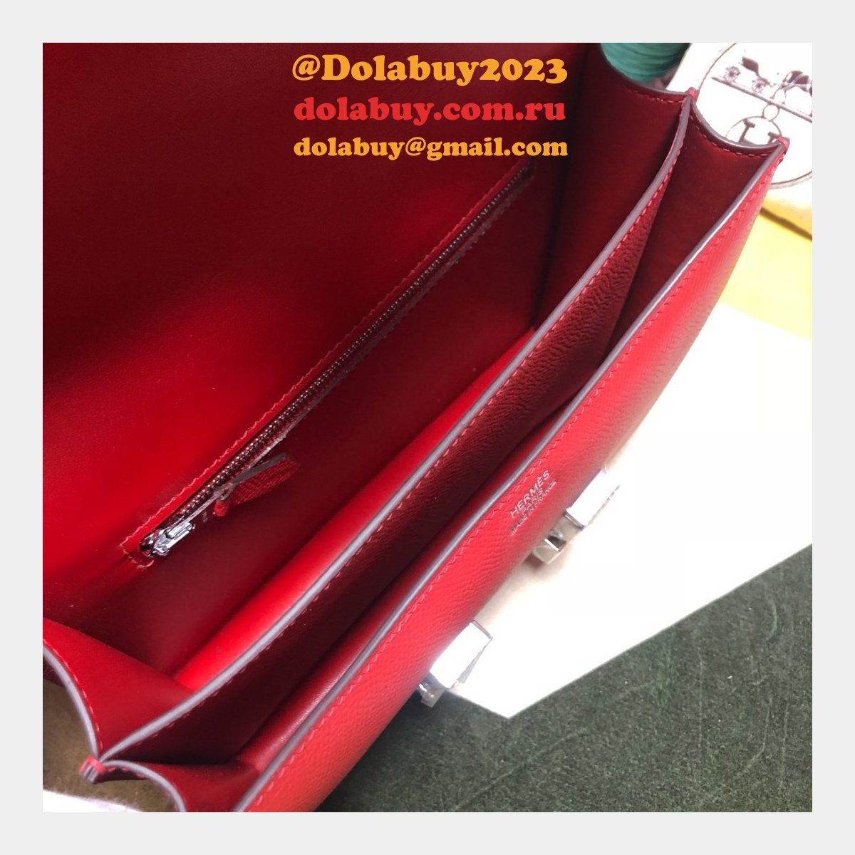 Hermes Constance Bag 23cm Epsom Leather Red