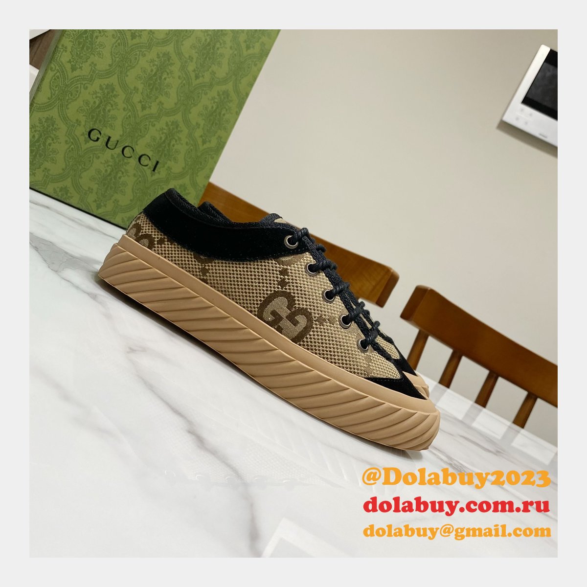 perfect dolabuy 1:1 mirror replica G*u*i gg canvas shoes