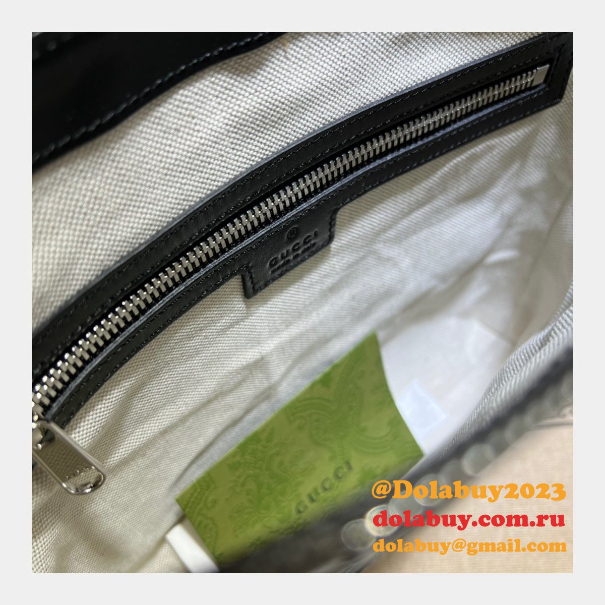 we offer high-quality fake black G*u*i signature messenger 406410 bag