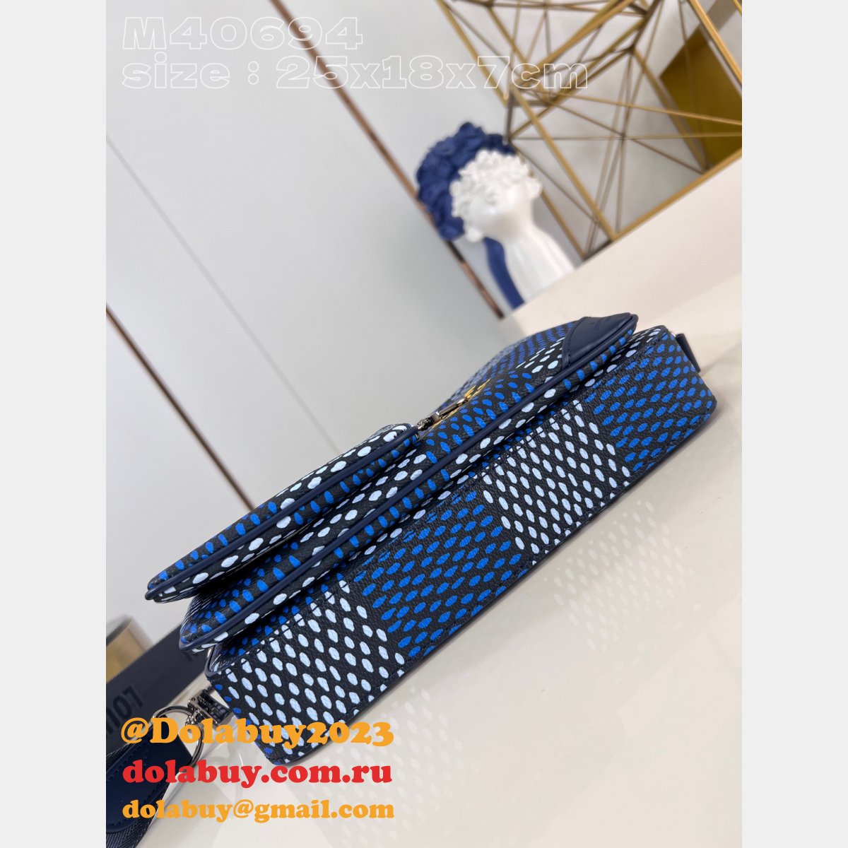 Damier Graphite M40694 Canvas Studio Messenger Louis Vuitton Designer Bag