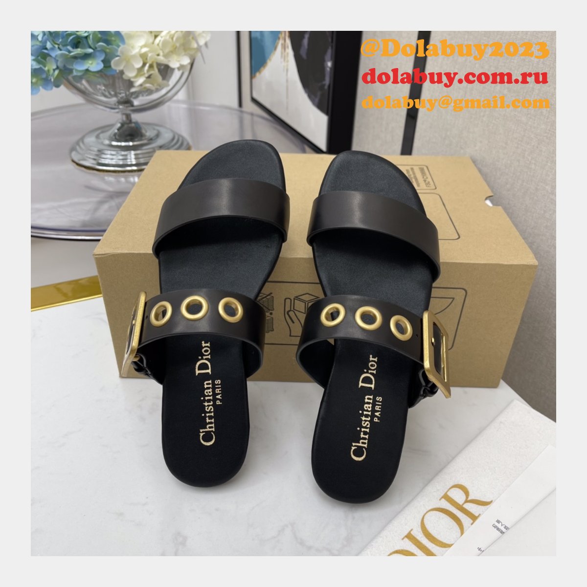 Wholesale Replica Christian Dior AW D-home sandals and slippers Shoes