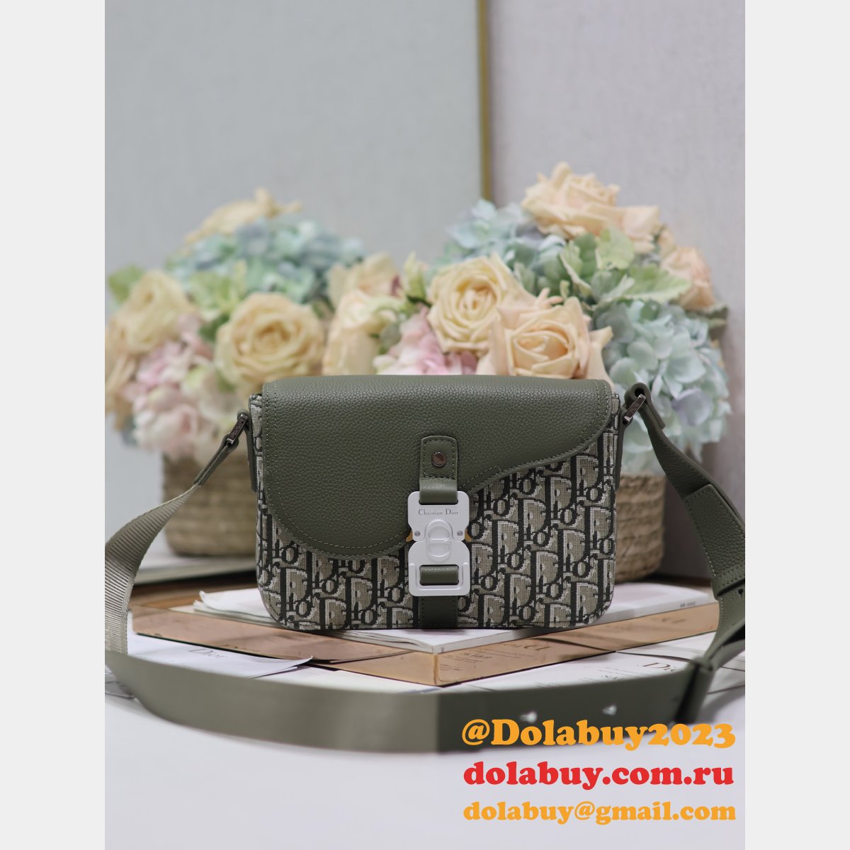 Highest Quality 049 Replica Christian Dior Mens Messenger Bag