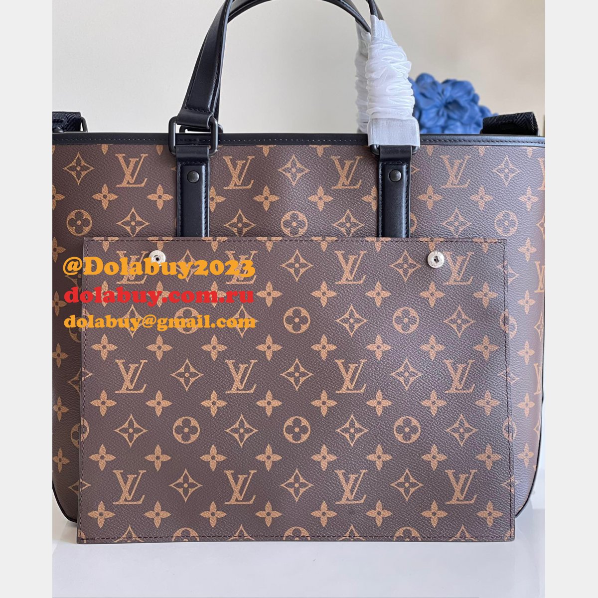 Perfect Quality Louis Vuitton Replica Week-End Tote PM Monogram Macassar M45734