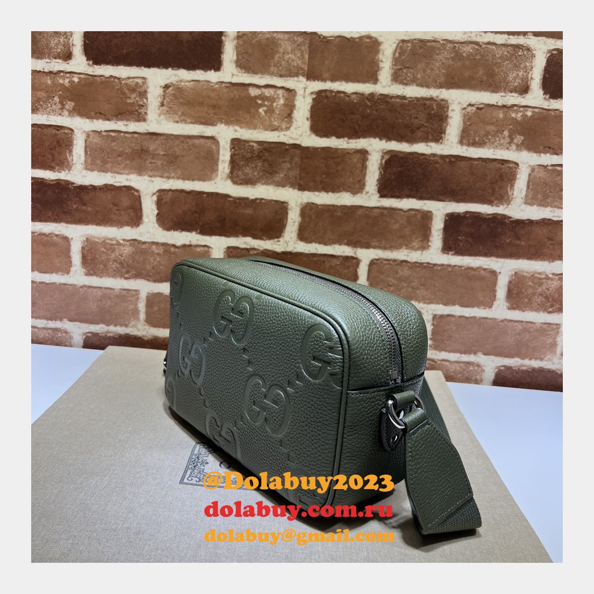 Luxury Jumbo GG Gucci 766946 Travel Messenger Replica Bag