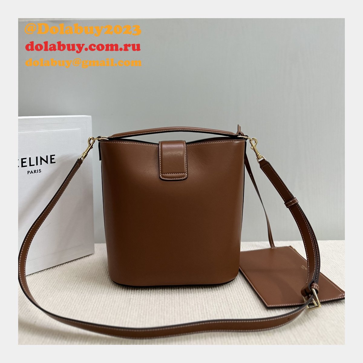 7 Star Celine Triomphe Louise Bucket Bag 116613