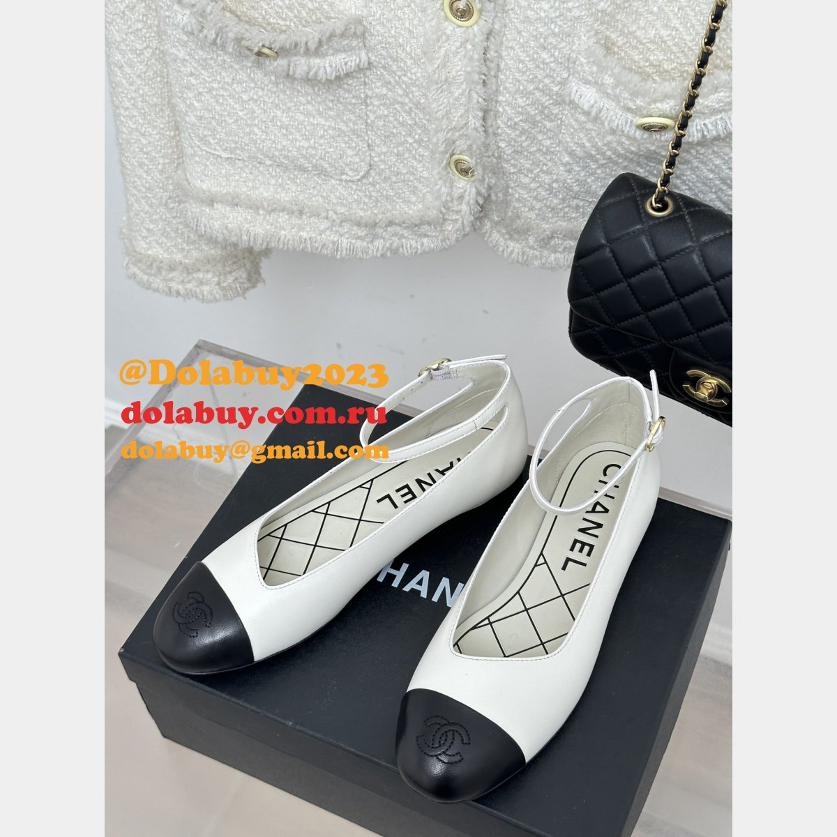 High-Quality Classic Replica Double C Mary Jane Shoes