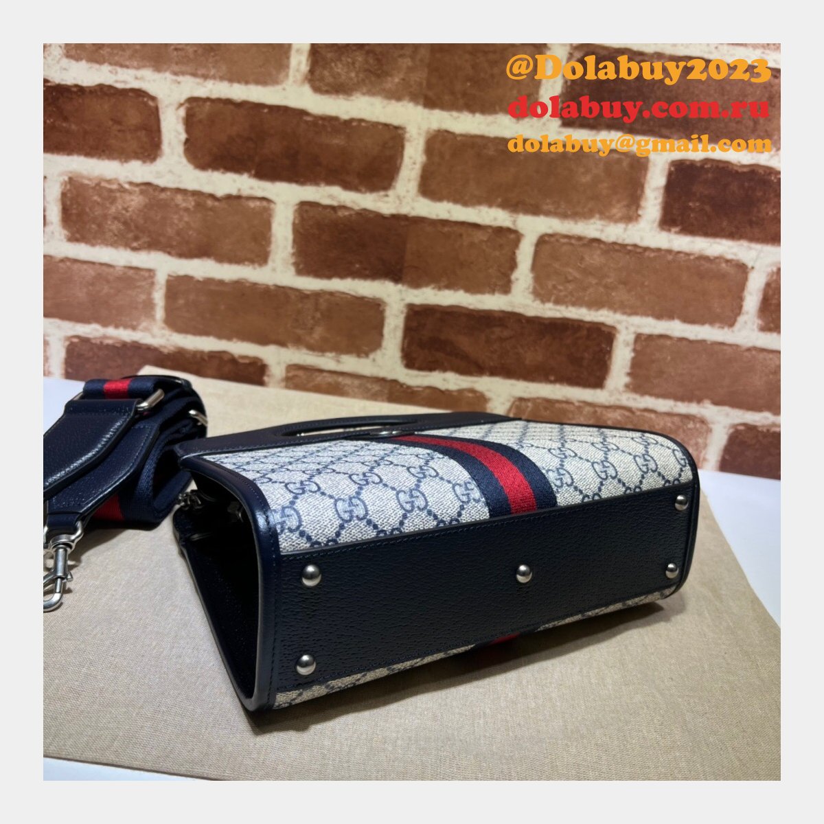 G*u*i 1:1 replica 693724 ophidia small tote with web top handle bag