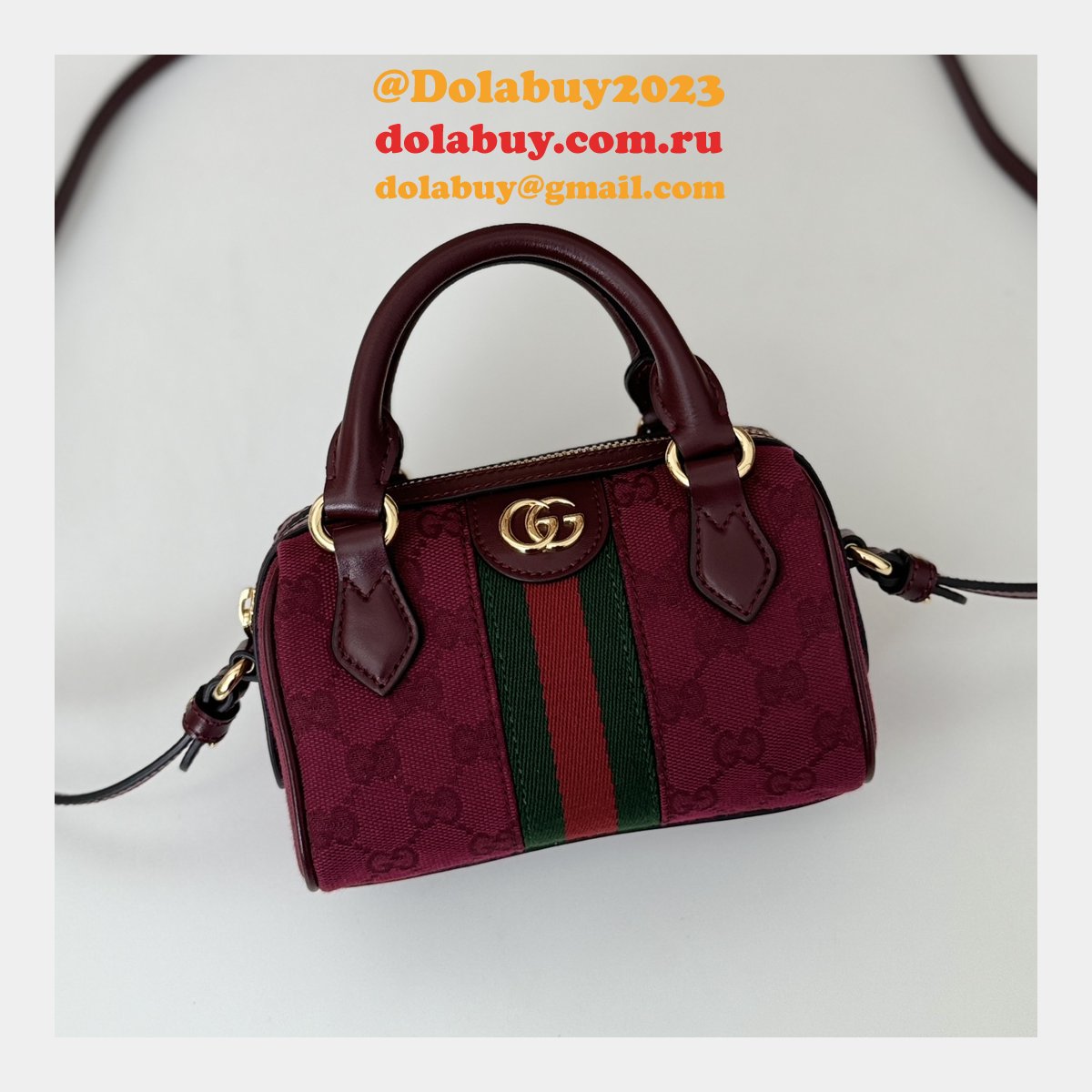 Gucci Knockoff 781490 Ophidia Super Ebony Supreme Bag