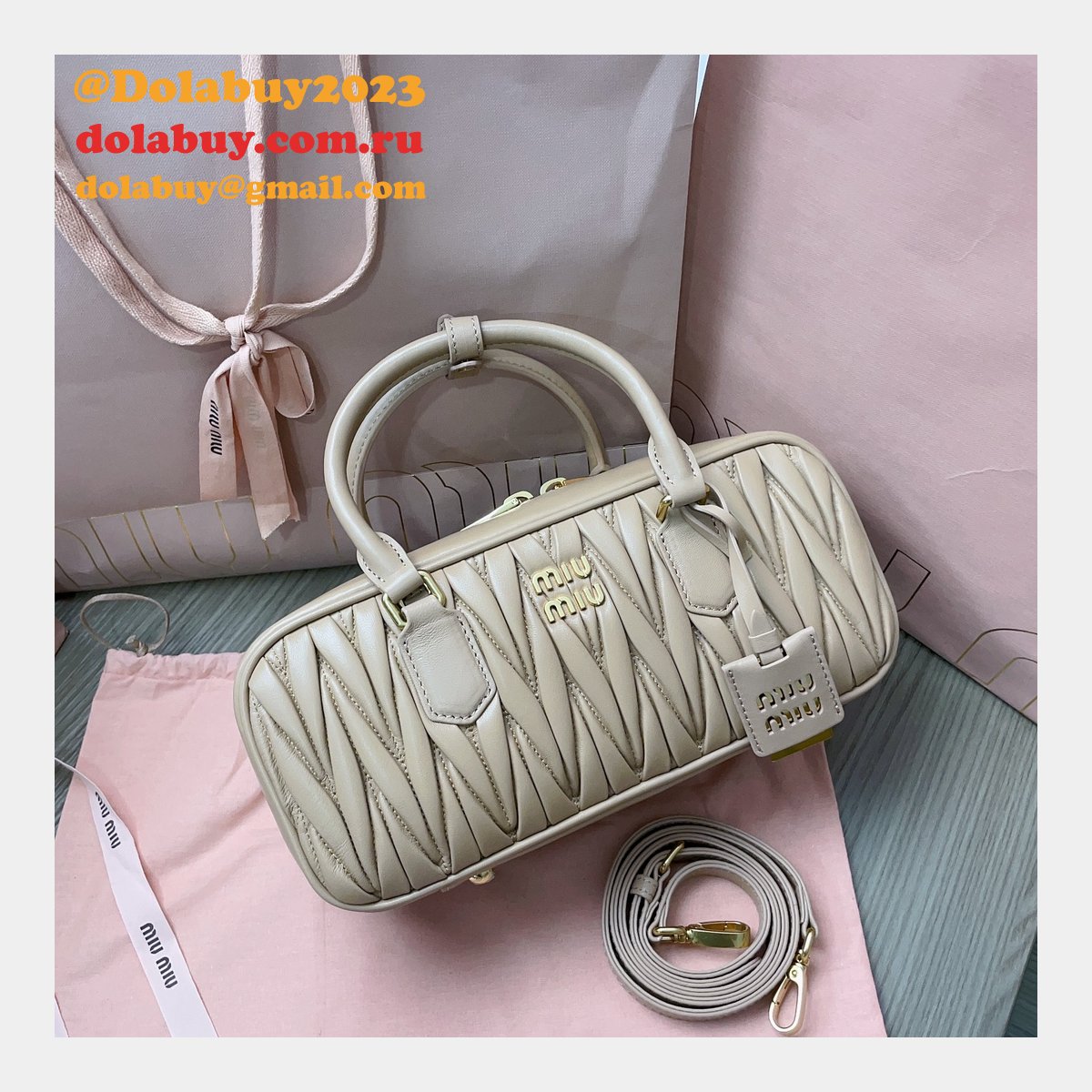 Great Replica Miu Miu Top Handle Matelasse 5BB148 Bags
