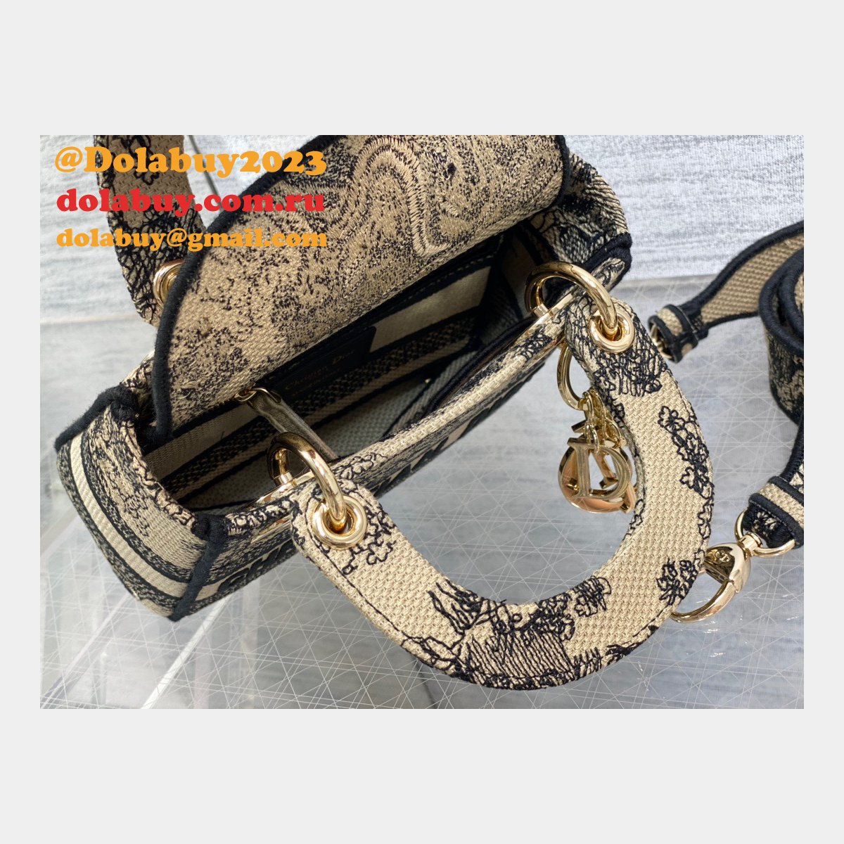 Christian Dior Copy Lady 1:1 17CM Mirror Designer Bag