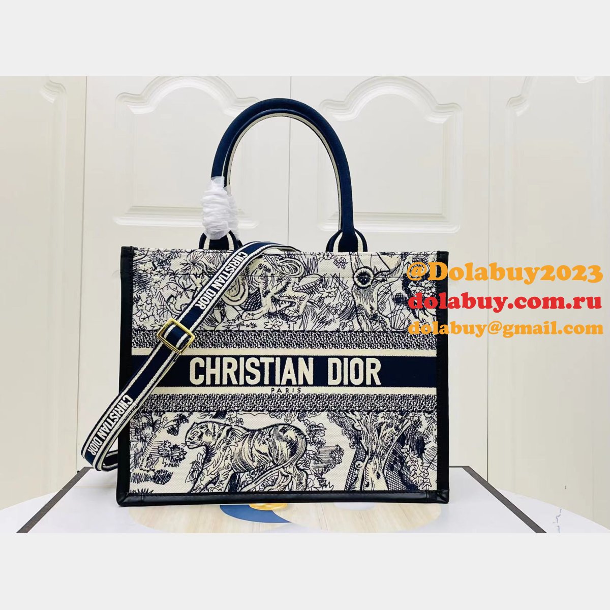 Luxury Dior Book tote with strap new 1286 all size