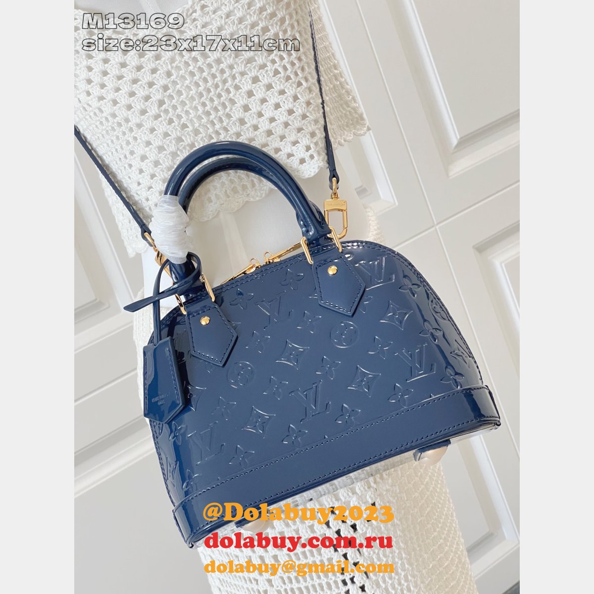 Louis Vuitton Alma BB M13169 Blue Top Quality Replica Handbag