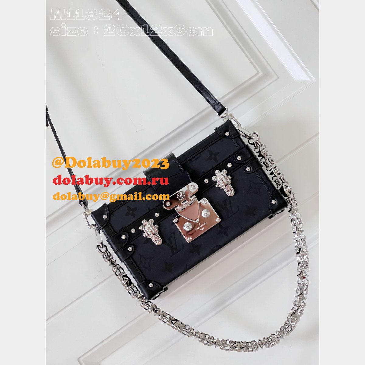 Petite Malle H27 M11324 Black Inspired Louis Vuitton Fashion Bag