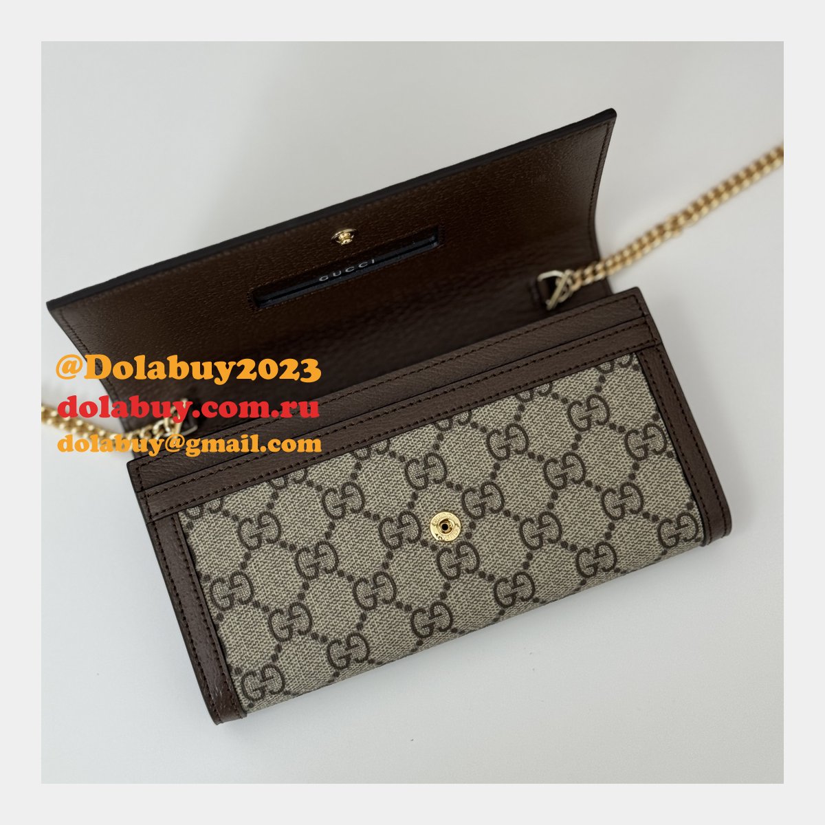 Gucci Ophidia Chain 1:1 Mirror Inspired 772309 Wallet GG Canvas Continental