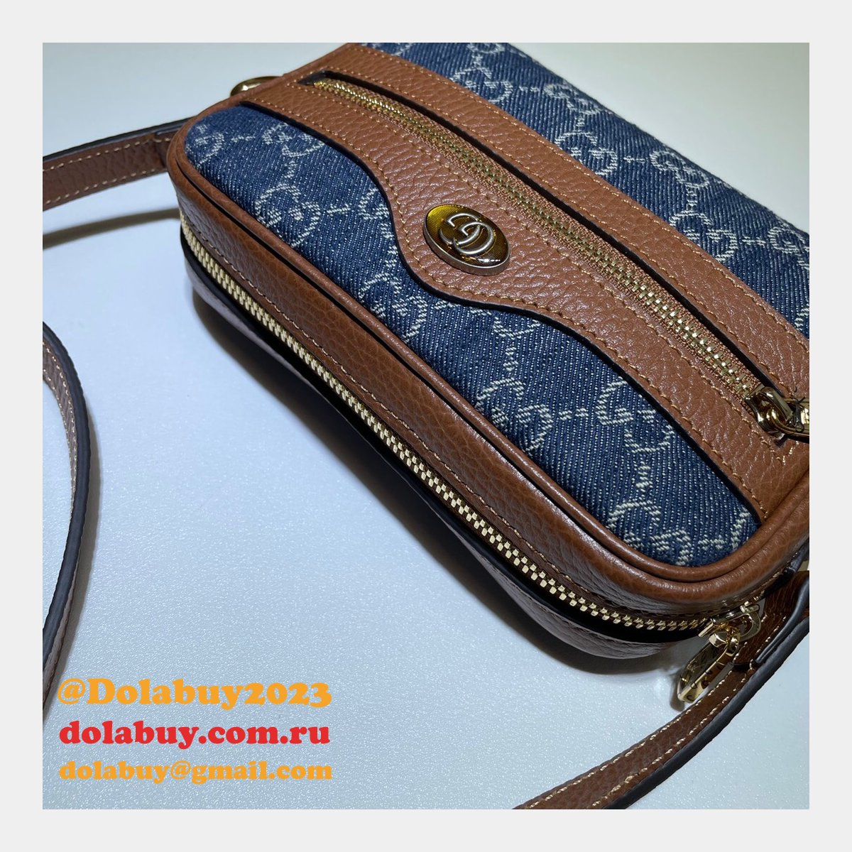 G*u*i replica 517350 ophidia gg mini blue bag