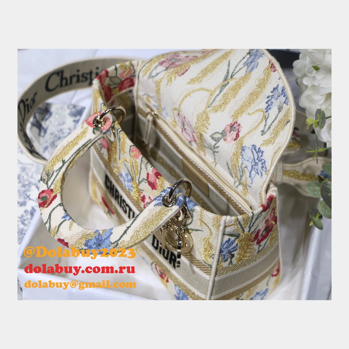 High Quality lady dior 24cm Christian bag replica sale online