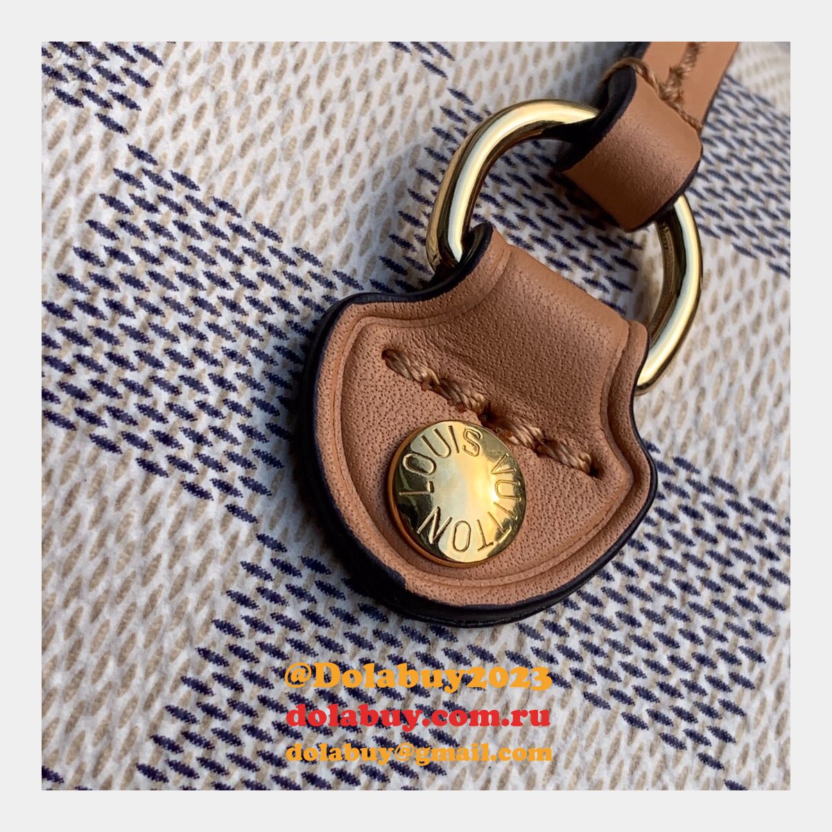 Louis Vuitton Knockoff UK Neverfull MM Damier Azur N50047 Handbags