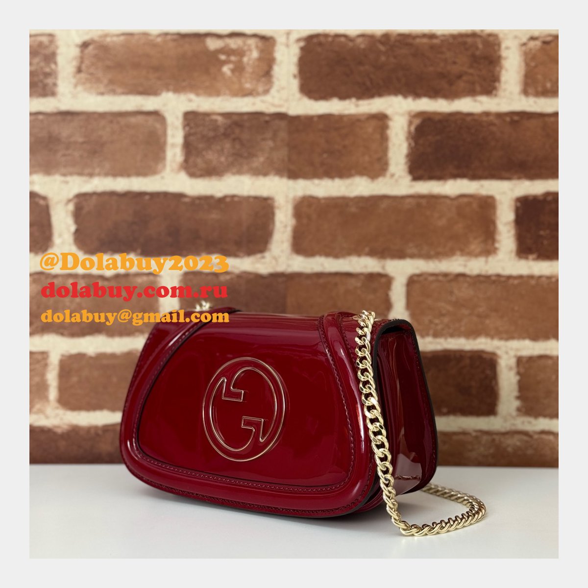 Luxury Gucci Blondie 815711/815715/815719 Shoulder Black/Red Duplicate Bag