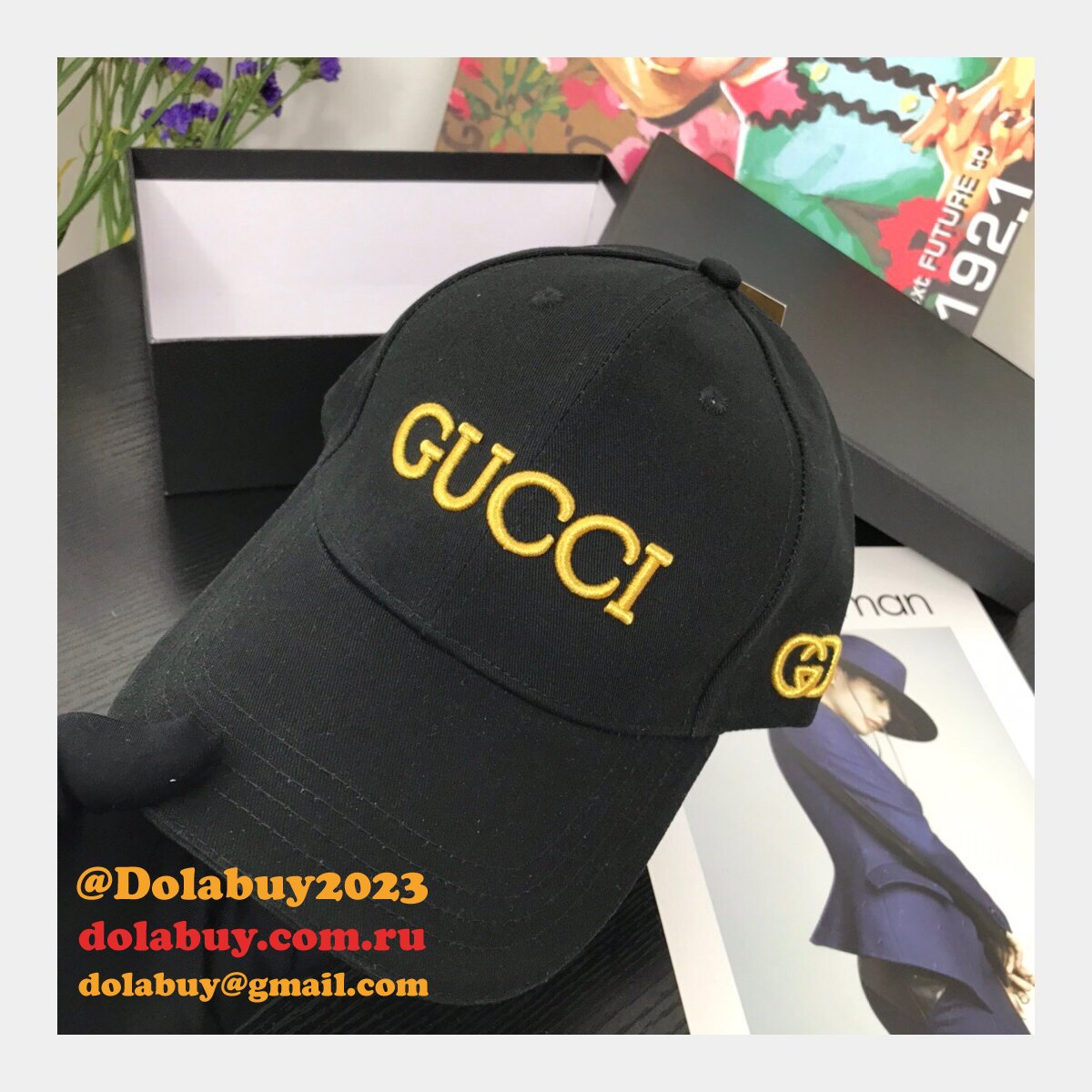 Best Gucci Court simple embroidery logo Baseball cap
