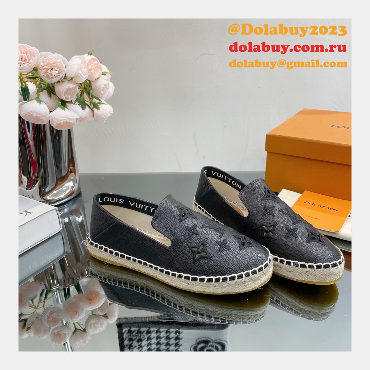 Inspired LOUIS VUITTON S FASHION ESPADRILLES men shoes