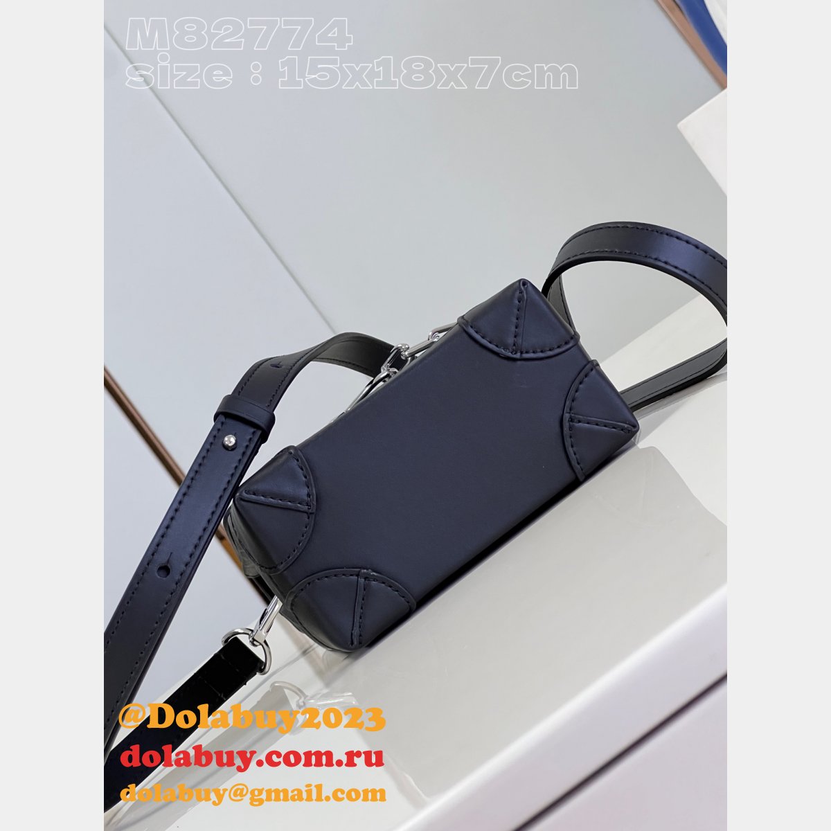 Nano Steamer Monogram Eclipse M82774 Knock Off Louis Vuitton Bag