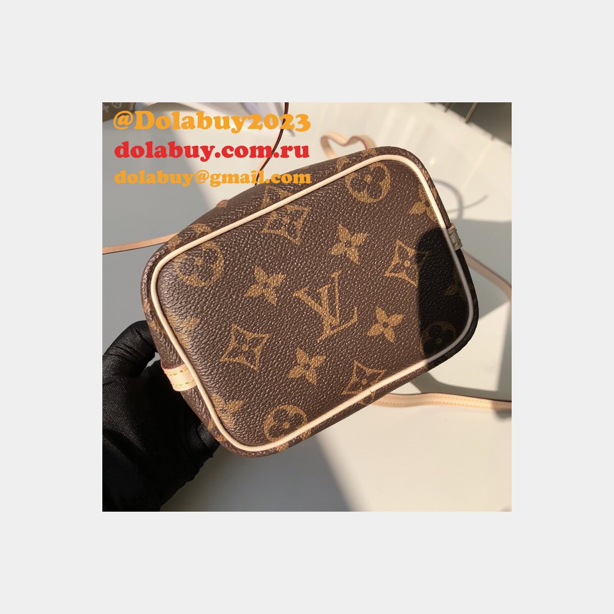 UK Louis Vuitton Nano Noe Monogram in Marron M41346 Bag