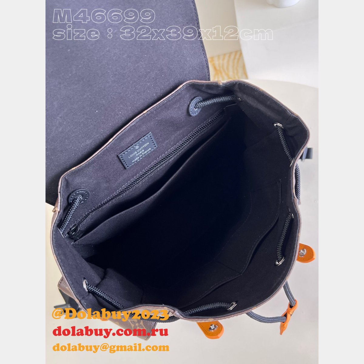 Christopher M46699 Monogram Macassar Canvas Fake Louis Vuitton Bag