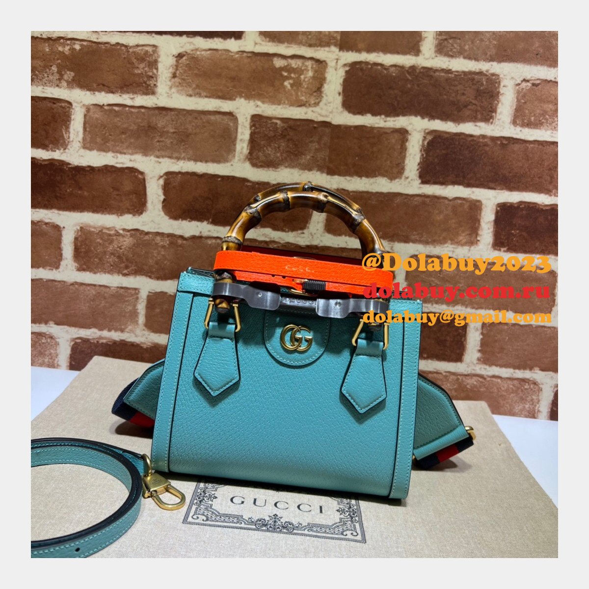 Gucci designer replica 702732 Diana mini tote bag leather