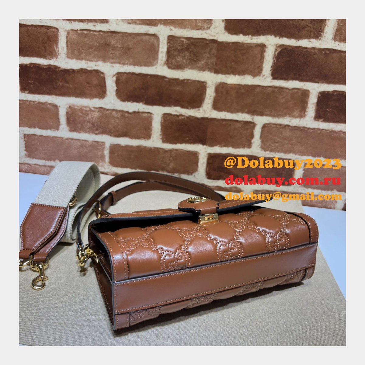 G*u*i design 724529 gg matelasse replica top bag