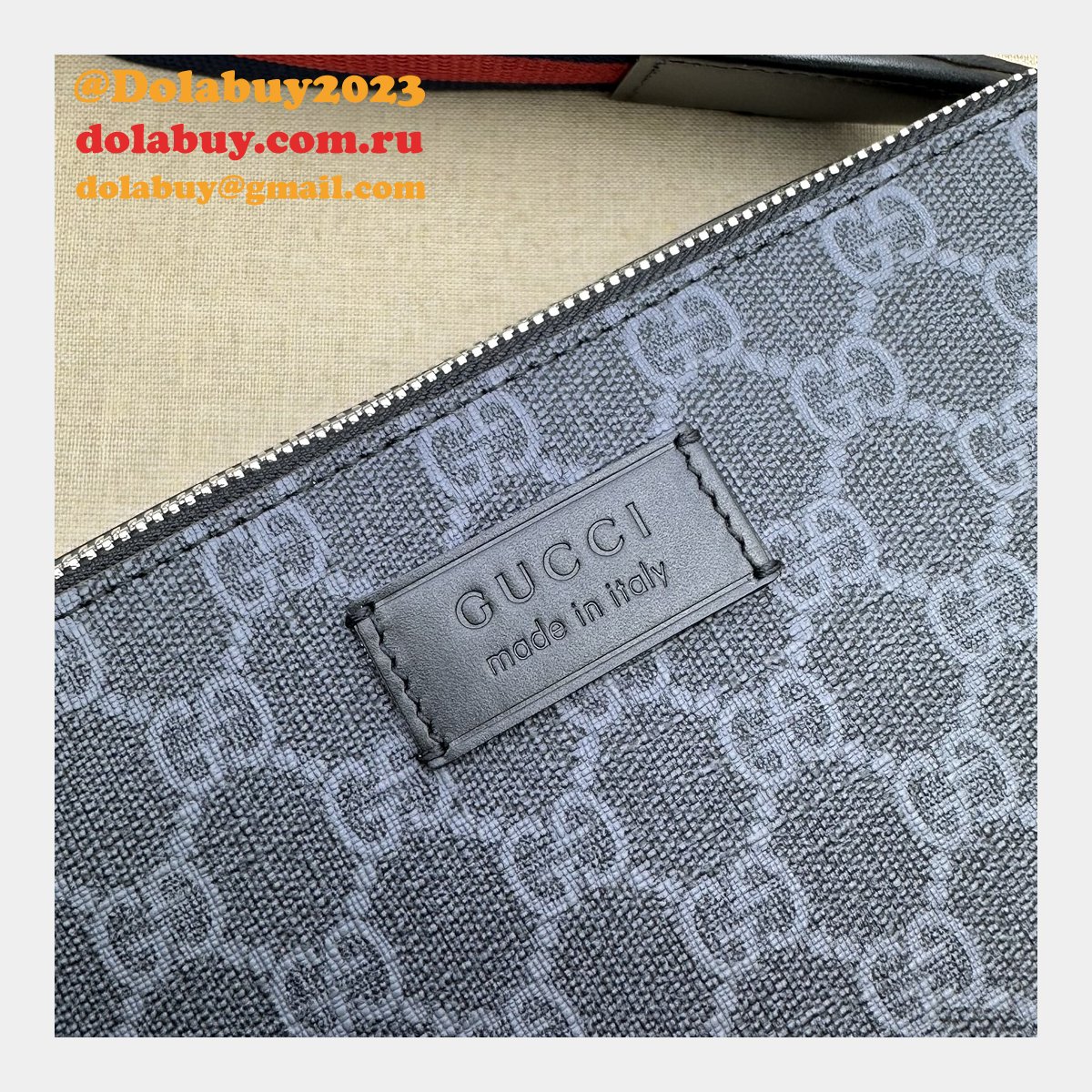 GG Supreme Leathergoods Gucci Replicas 774161 Mens Shoulder Bag