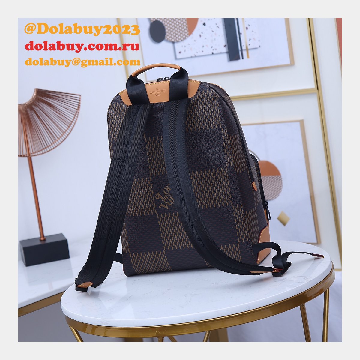 Replica Louis Vuitton Campus Backpack Monogram Nigo N40380 Bag